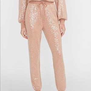 NWT Express sequin joggers